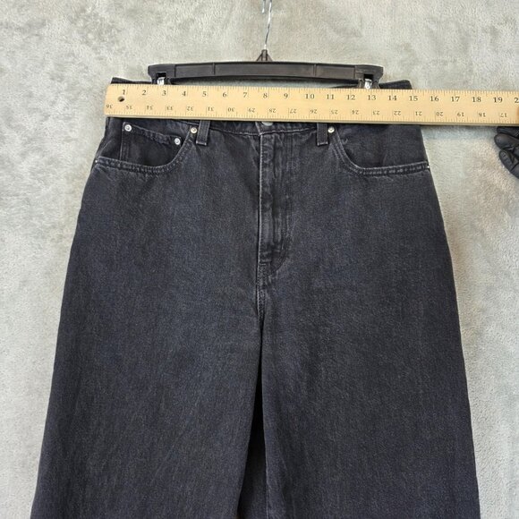 Levi's Premium Jeans Womens W30 L26 Black Balloon Leg Cotton Cropped Tapered - Picture 2 of 13